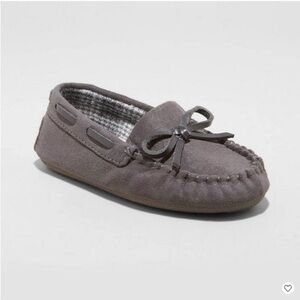 Cat & Jack Toddler Boy Slipper Moccasins, Gray, 7T